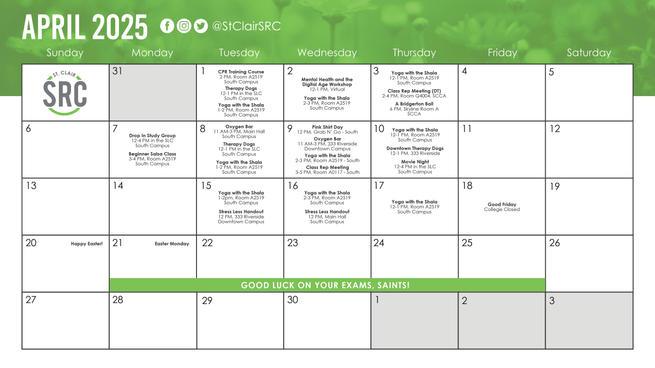 April 2025 Calendar