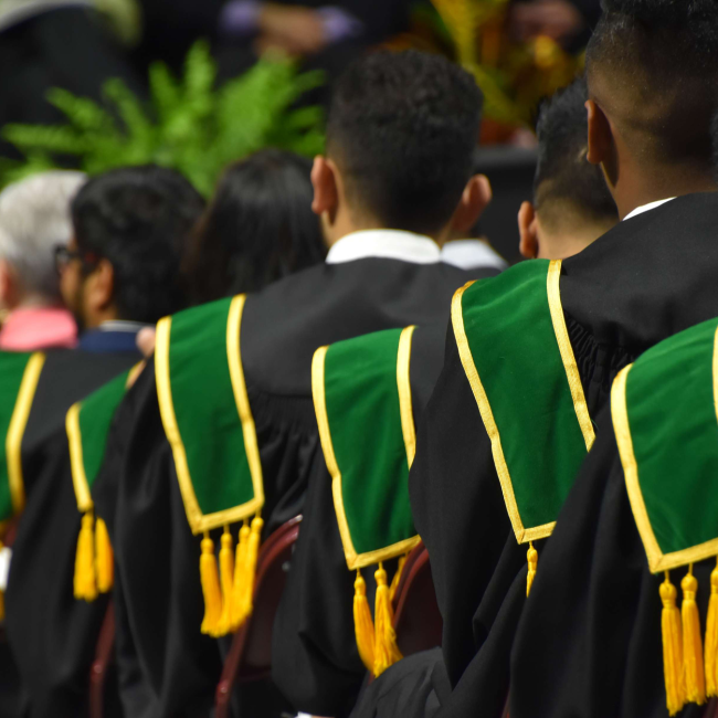 Students during graduation