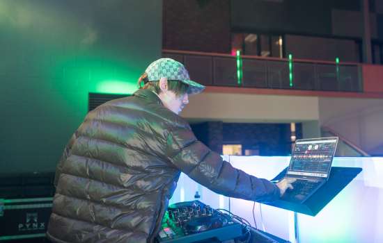 DJ performing