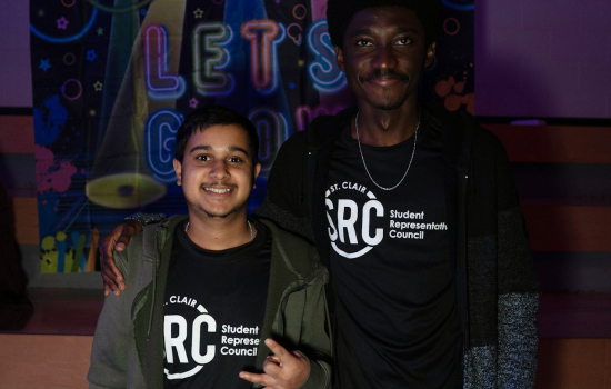 SRC student staff smile for the camera