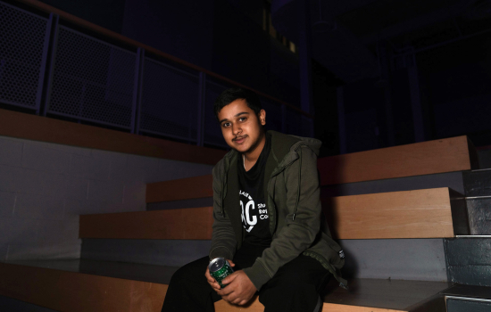 SRC student staff member takes a break