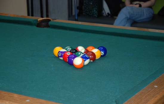 Pool balls ready to be broken