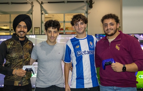 Ali and Pratham pose with the tournament winners
