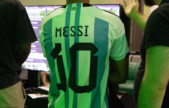 The back of a Messi jersey