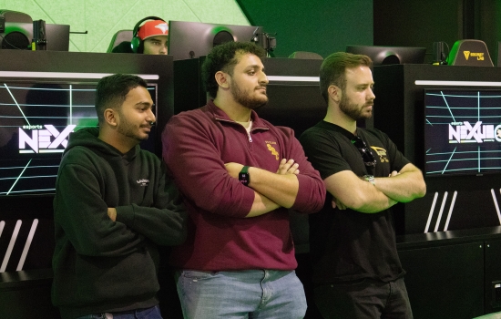 Ali, Rishi and a friend watch the event unfold