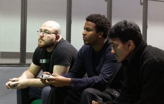 Students play FIFA in the Nexus