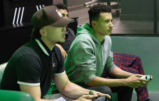 Students play FIFA in the Nexus