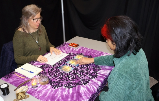 a student flips a card during a reading