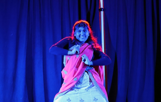 A photo of one of the dance duo contestants