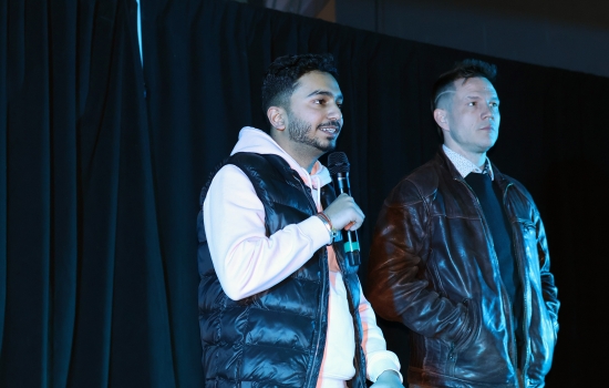 Rishi and the other judges take the stage to announce the winners
