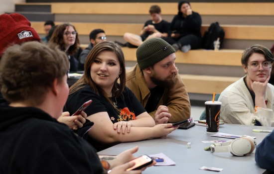 Students in the SLC playing Sexy Bingo