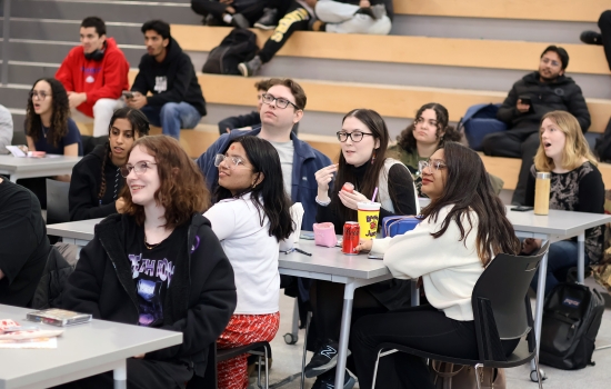 Students in the SLC playing Sexy Bingo