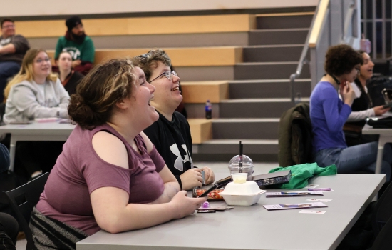 Students in the SLC playing Sexy Bingo