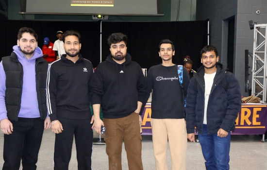 A group of students enjoy the event
