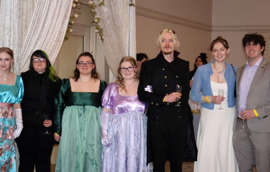 A group of guests pose for the camera