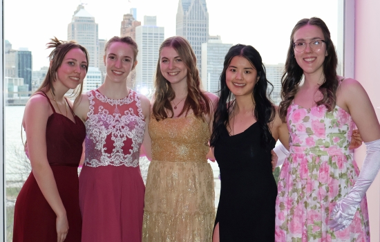 A group of guests pose for the camera