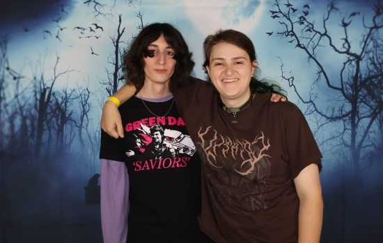 two students, no costume