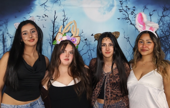 4 students dressed as animals