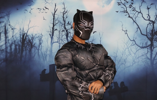 a student in costume