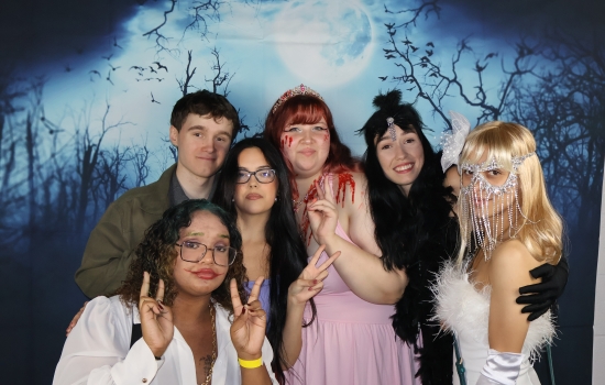 a group of partygoers