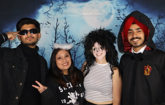 board members and a student