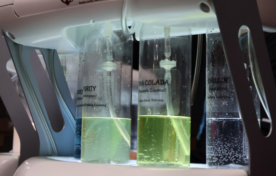 A closeup of the oxygen flavours