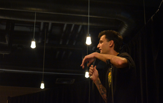 chris gerassimou performs a comedy set in griffs 