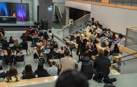 An SLC full of students ready for Sexy Bingo 