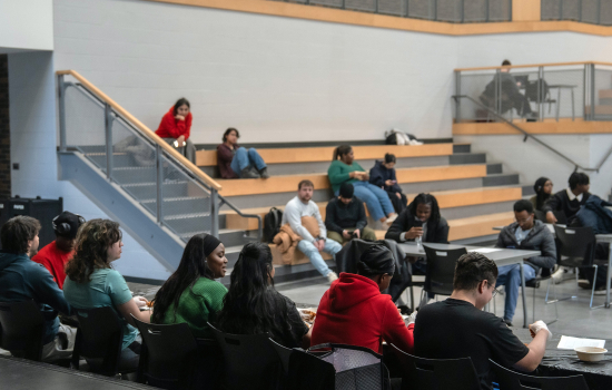 Contestants take their seats at the front of the SLC