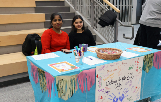 ECE Club table with club members