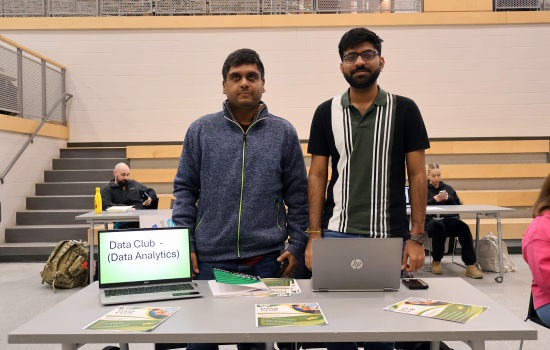 Data Club table with club members