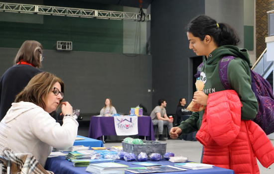 Organizations speak with students in the SLC