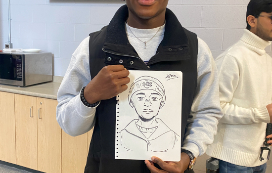 Somto shows off his caricature