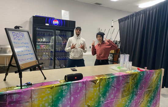 SRC student staff man the boba bar