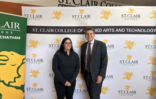 SRC VP Student Affairs Nanza Bedie with MPP Dowie