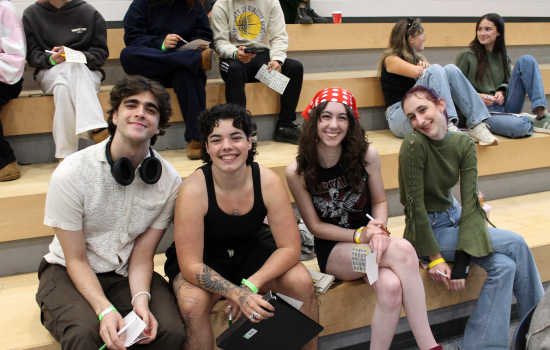 Students pose for a photo at Dirty Bingo