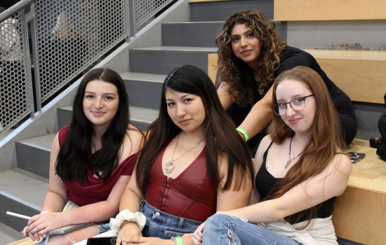 Students pose for a photo at Dirty Bingo