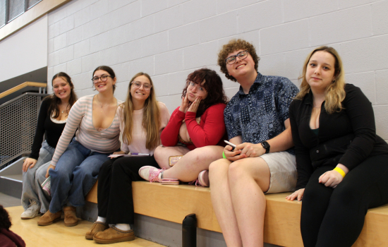 Students pose for a photo at Dirty Bingo