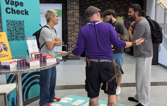 Students engage with staff at the Reduce Your Risk event