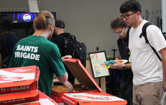 students get free pizza in the slc